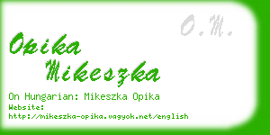 opika mikeszka business card